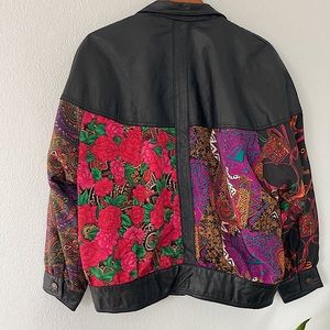 Vintage Leather Bomber Jacket